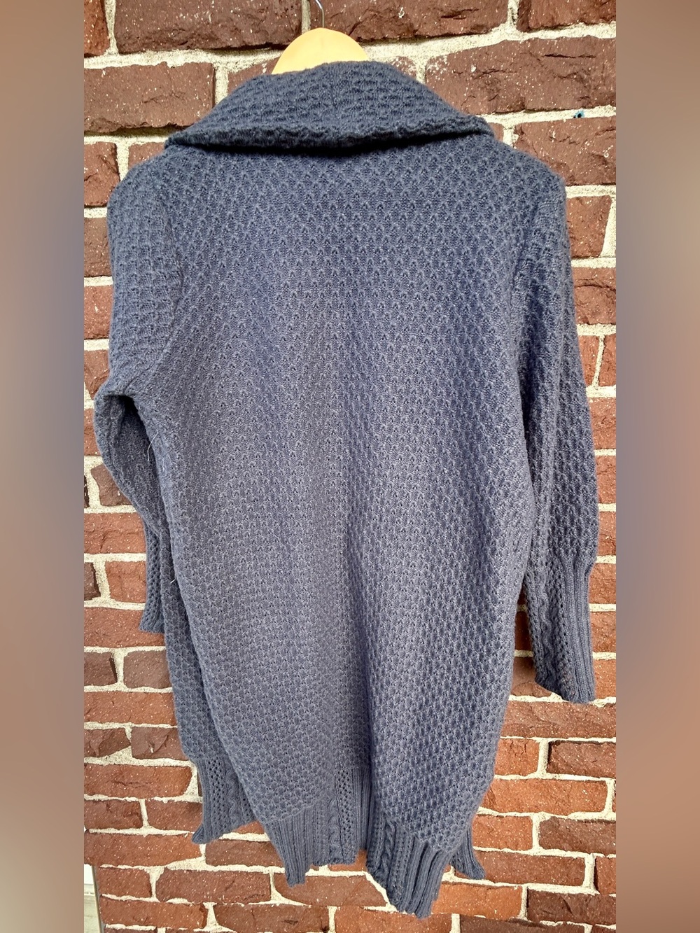 Brand New HandKnit Wool Open-Front Cardigan in Grey • Women’s Small • Handmade